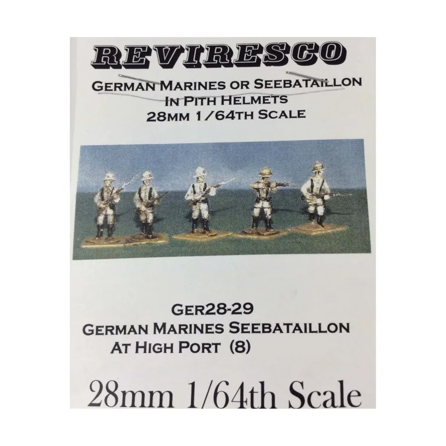 Немецкая морская пехота / Высокий порт Зеебатайлон (28 мм), Colonial Wars Troops (28mm) (Reviresco)
Немецкая морская пехота / Высокий порт Зеебатайлон (28 мм), Colonial Wars Troops (28mm) (Reviresco)