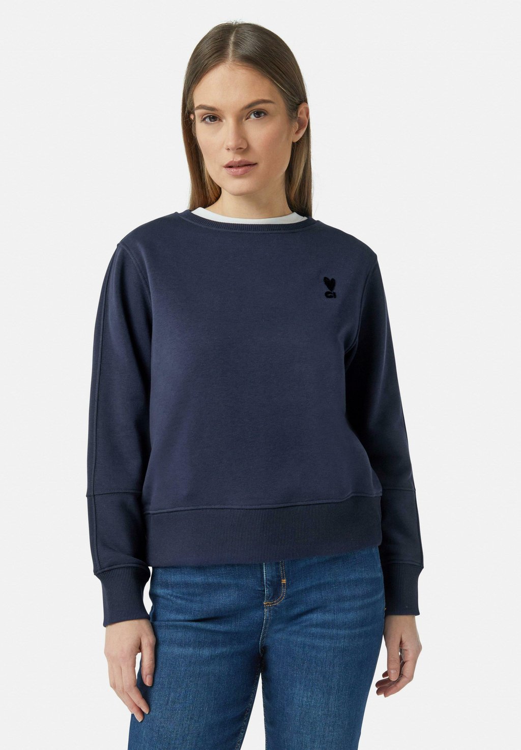 Толстовка MIT RÜCKENPRINT UND BLENDE comma casual identity, темно-синий 
Толстовка MIT RÜCKENPRINT UND BLENDE comma casual identity, темно-синий