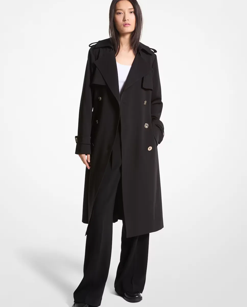 Женский тренч с лацканами и большими карманами Michael Michael Kors, черный
Женский тренч с лацканами и большими карманами Michael Michael Kors, черный