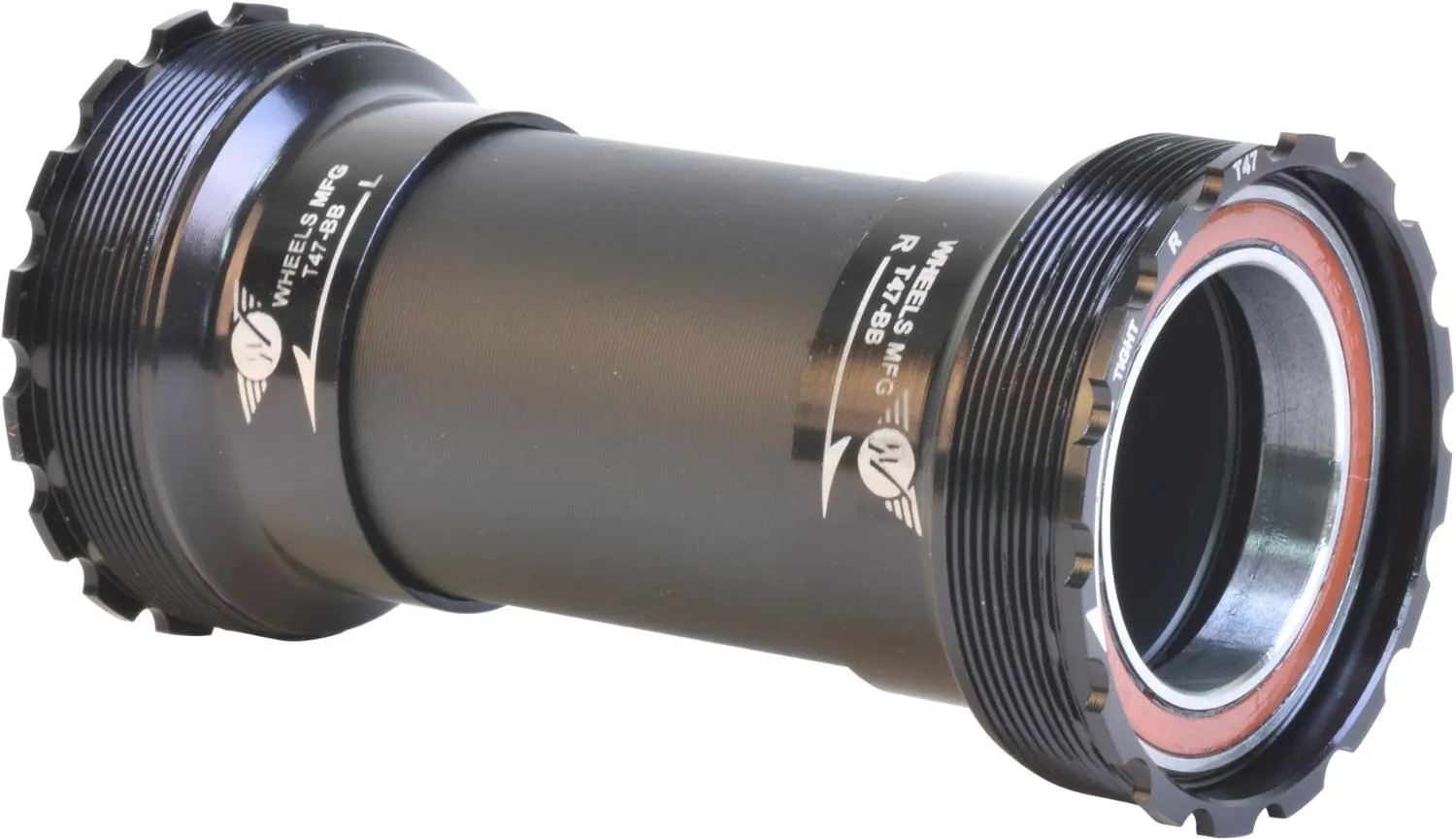 T47 Резьбовая каретка с подшипниками упорного типа для шатунов 30 мм Wheels Manufacturing, Black 
T47 Резьбовая каретка с подшипниками упорного типа для шатунов 30 мм Wheels Manufacturing, Black