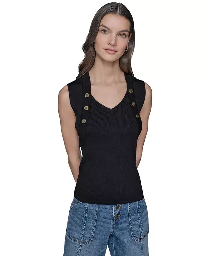 Женский ребристый кардиган-топ на пуговицах KARL LAGERFELD PARIS, черный
Женский ребристый кардиган-топ на пуговицах KARL LAGERFELD PARIS, черный