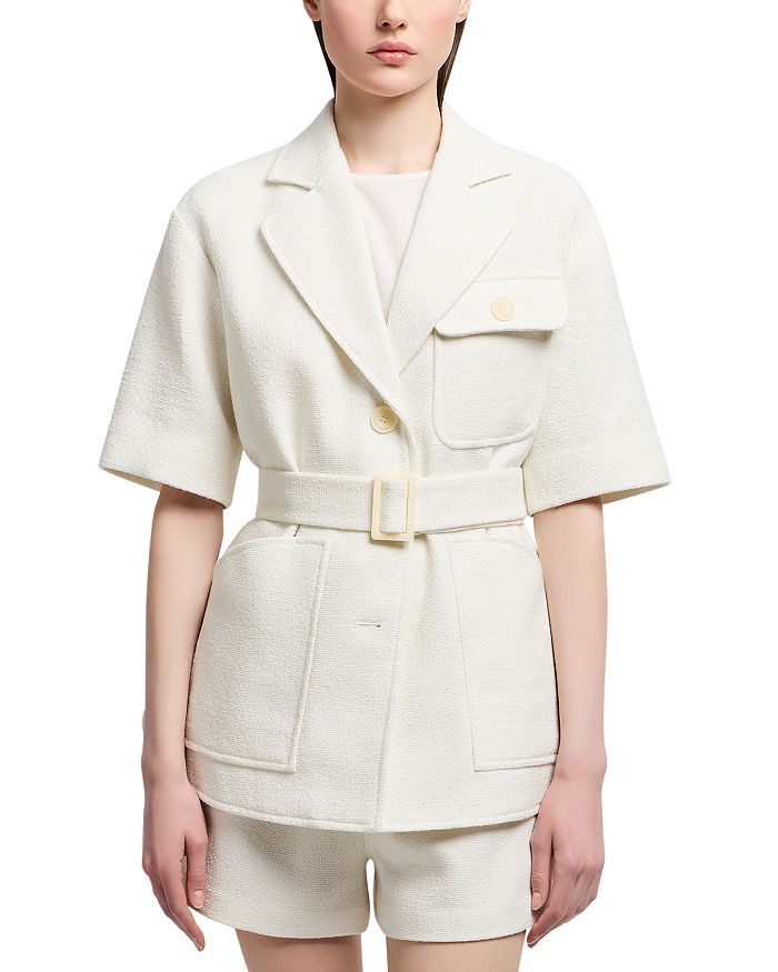 Блейзер из букле с поясом Emporio Armani, белый
Блейзер из букле с поясом Emporio Armani, белый