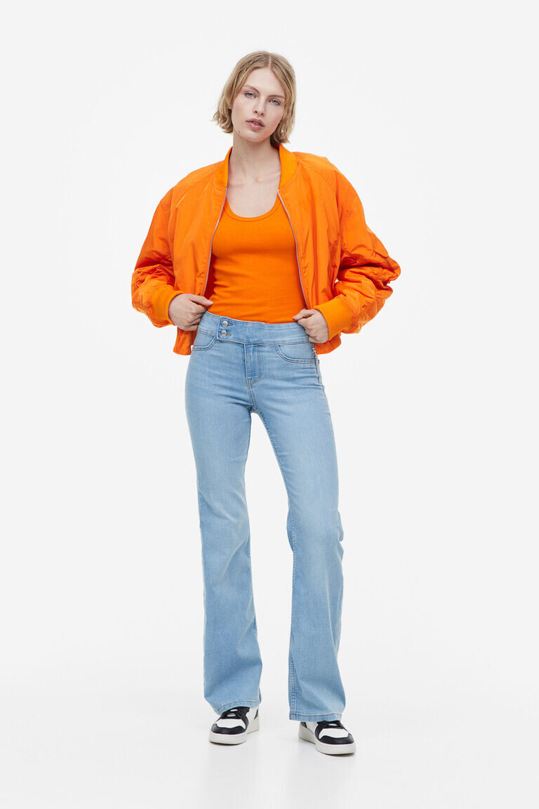 Расклешенные низкие джинсы H&M, синий
Расклешенные низкие джинсы H&M, синий