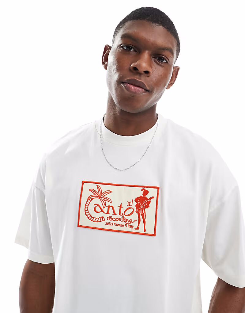 Футболка свободного кроя ASOS DESIGN с летней графикой кремового цвета
Футболка свободного кроя ASOS DESIGN с летней графикой кремового цвета