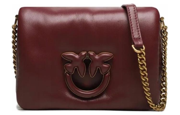 PINKO Дамская кожаная сумка-кроссбоди бордового цвета
PINKO Дамская кожаная сумка-кроссбоди бордового цвета