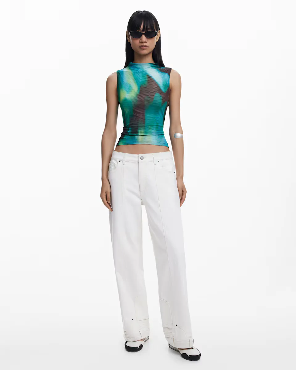 Женская футболка с градиентным тюлем Desigual, зеленый
Женская футболка с градиентным тюлем Desigual, зеленый