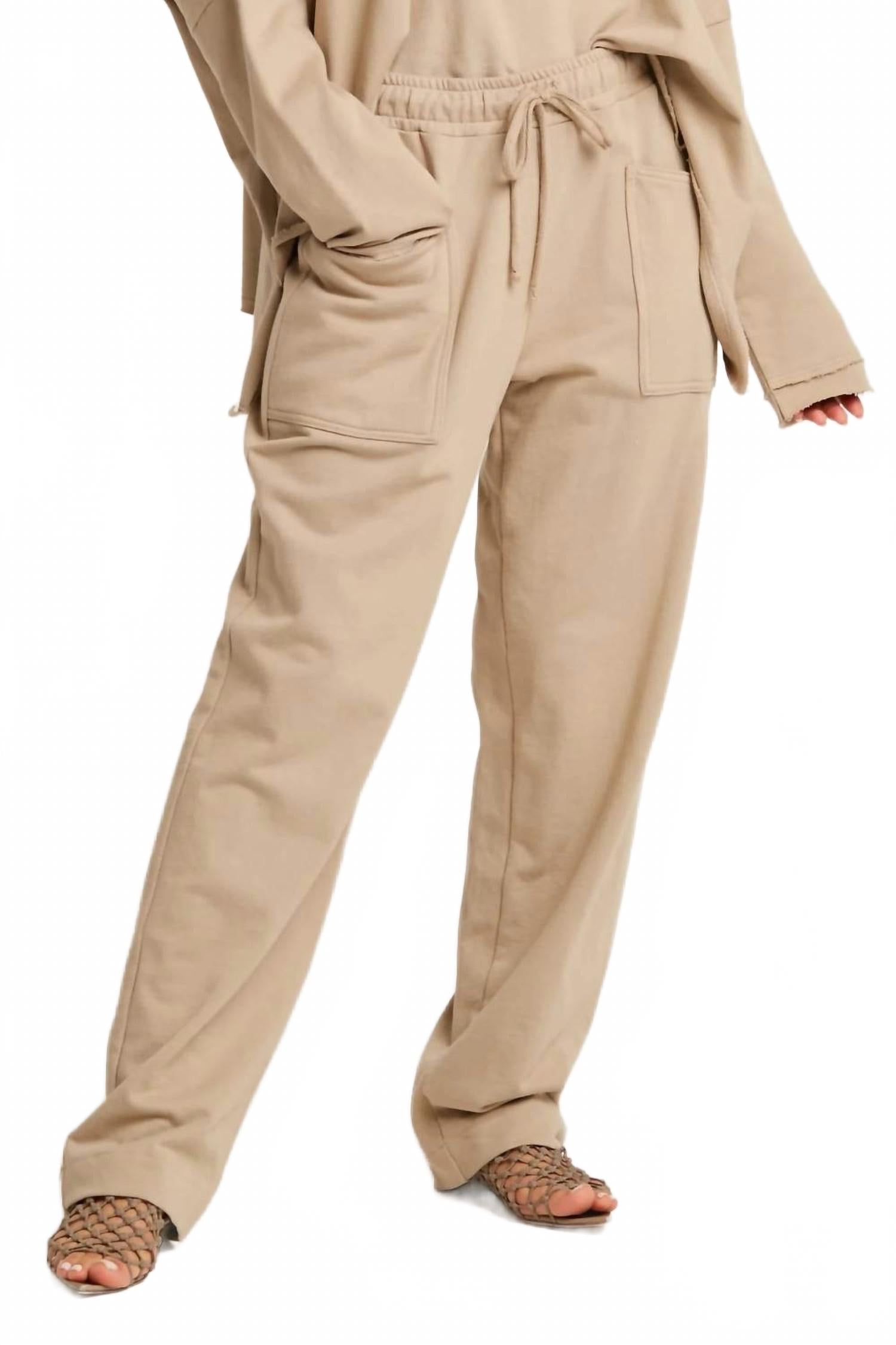 Брюки с двумя карманами в бежевом цвете PLANET by Lauren G.
Брюки с двумя карманами в бежевом цвете PLANET by Lauren G.