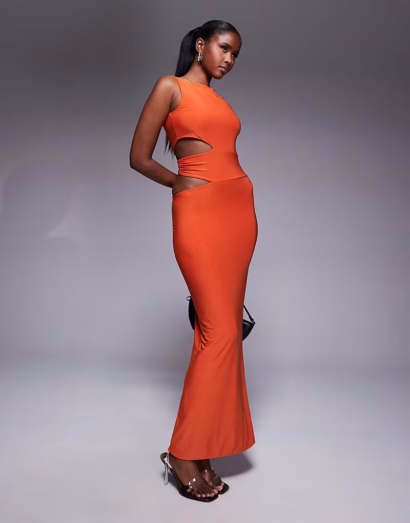 Платье макси Missyempire двойного кроя с облегающим вырезом по бокам оранжевого цвета
Платье макси Missyempire двойного кроя с облегающим вырезом по бокам оранжевого цвета