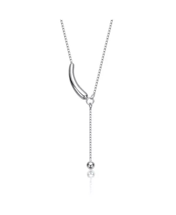 Минималистичное изогнутое Y-образное ожерелье с покрытием из белого золота Genevive, white
Минималистичное изогнутое Y-образное ожерелье с покрытием из белого золота Genevive, white
