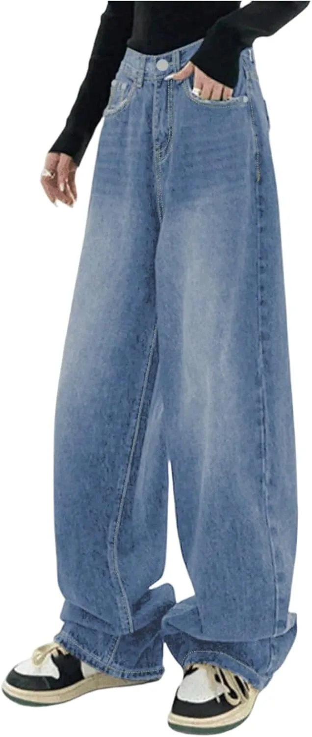 Женские джинсы 2026 Straight Wide Leg Casual Loose Stretchy High Waist
Женские джинсы 2026 Straight Wide Leg Casual Loose Stretchy High Waist
