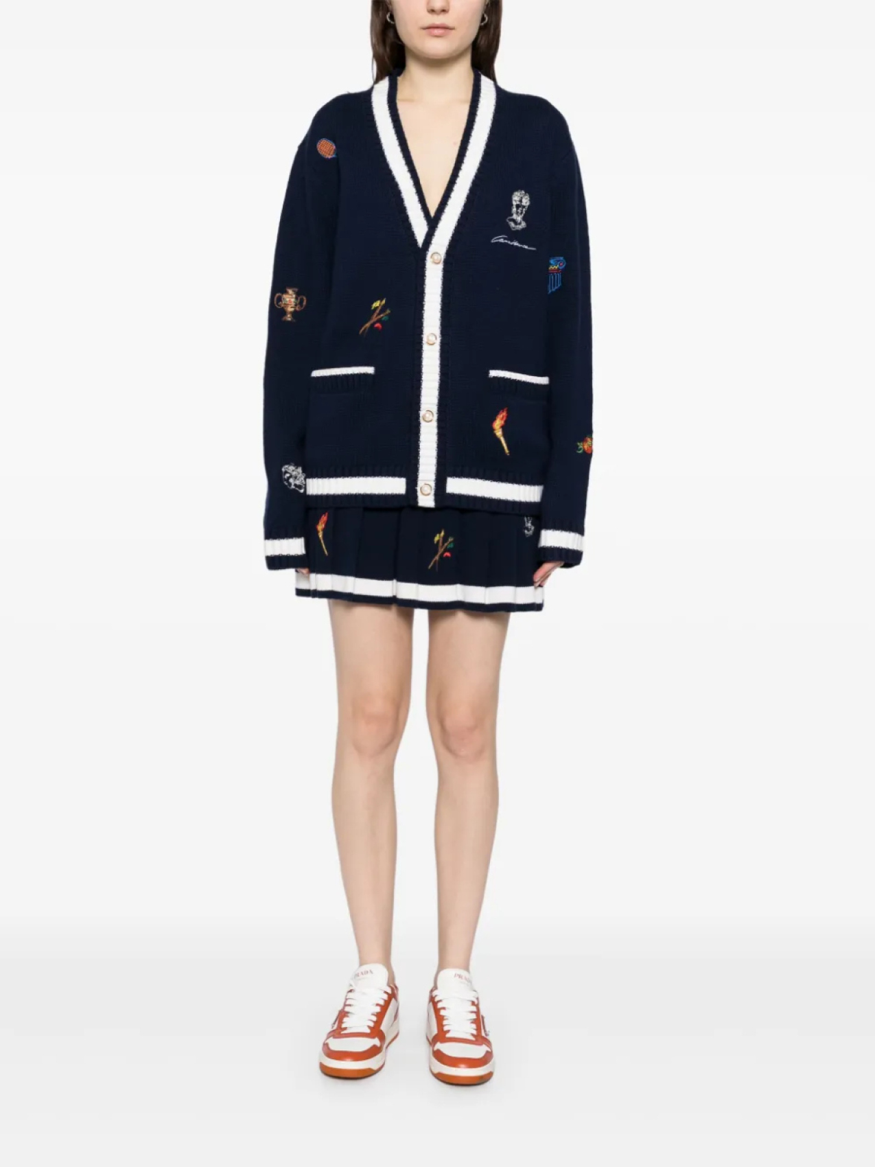 Casablanca кардиган с вышивкой, синий 
Casablanca кардиган с вышивкой, синий