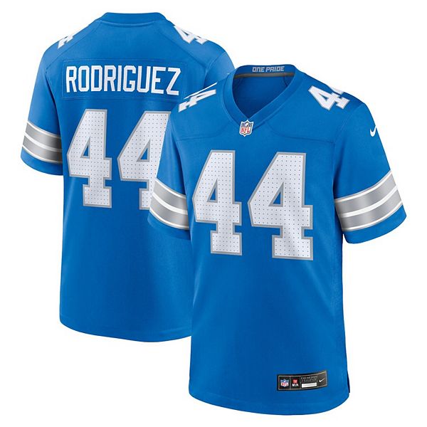 Мужская игровая футболка Malcolm Rodriguez Detroit Lions синяя Nike
Мужская игровая футболка Malcolm Rodriguez Detroit Lions синяя Nike