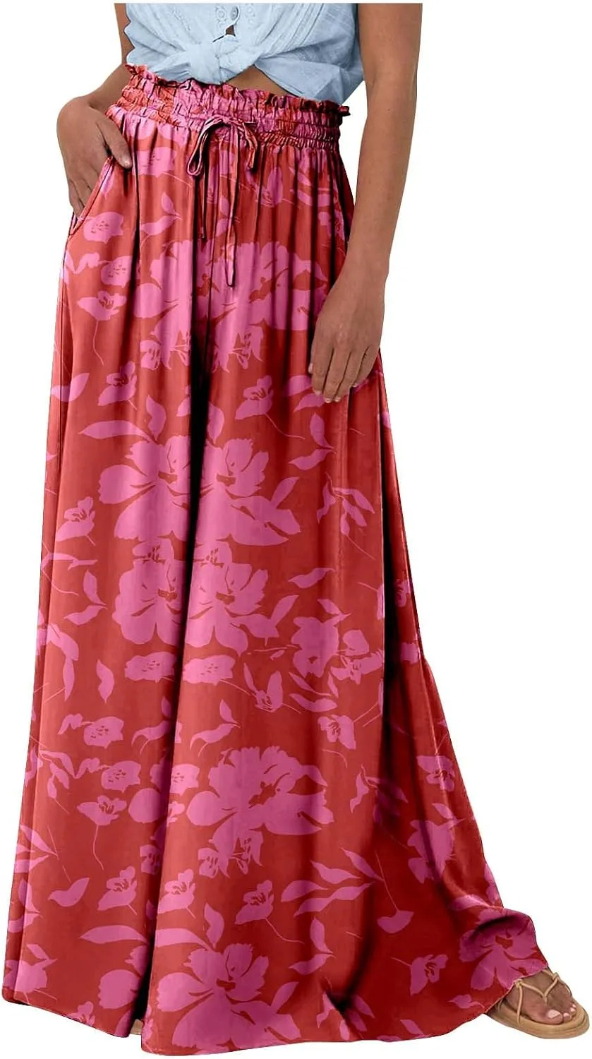 Женские широкие брюки JOAU с высокой талией и шнурком, летние палаццо в богемном стиле
Женские широкие брюки JOAU с высокой талией и шнурком, летние палаццо в богемном стиле