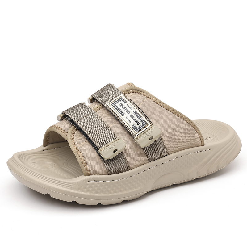 Eminu Мужские слайдеры с резиновой подошвой - хаки, цвет Khaki 
Eminu Мужские слайдеры с резиновой подошвой - хаки, цвет Khaki