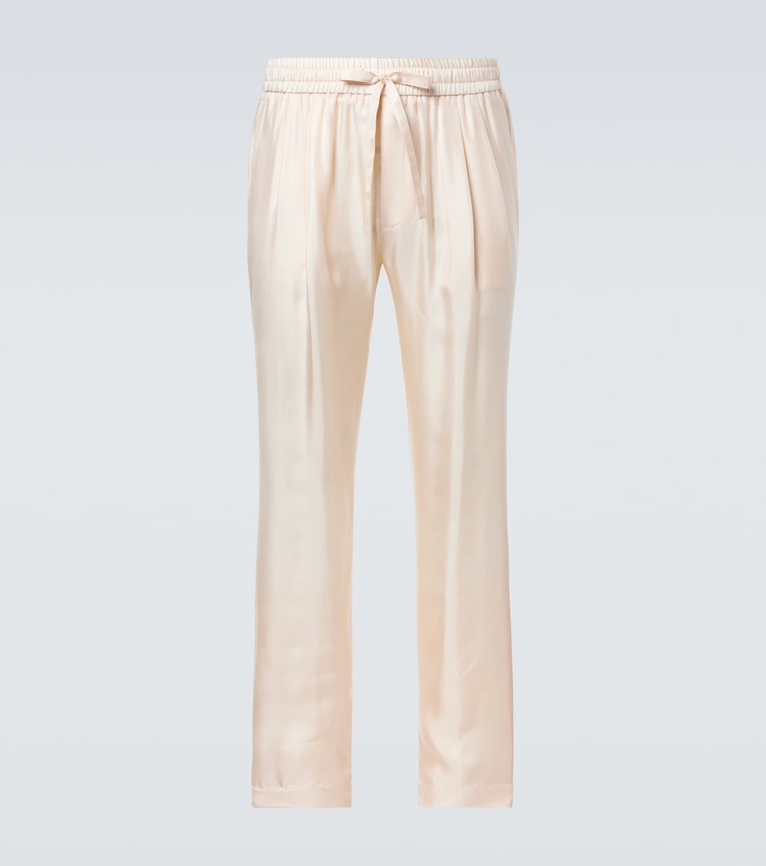 Широкие шелковые брюки с зауженным низом Dolce&Gabbana, бежевый
Широкие шелковые брюки с зауженным низом Dolce&Gabbana, бежевый