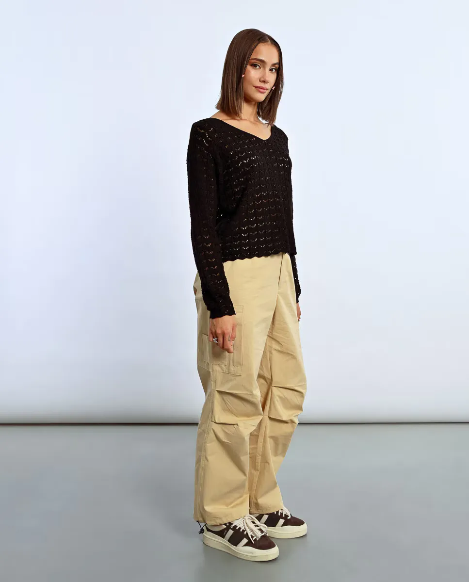 Женский джемпер с длинным рукавом из смесовой пряжи Lili Sidonio, черный
Женский джемпер с длинным рукавом из смесовой пряжи Lili Sidonio, черный