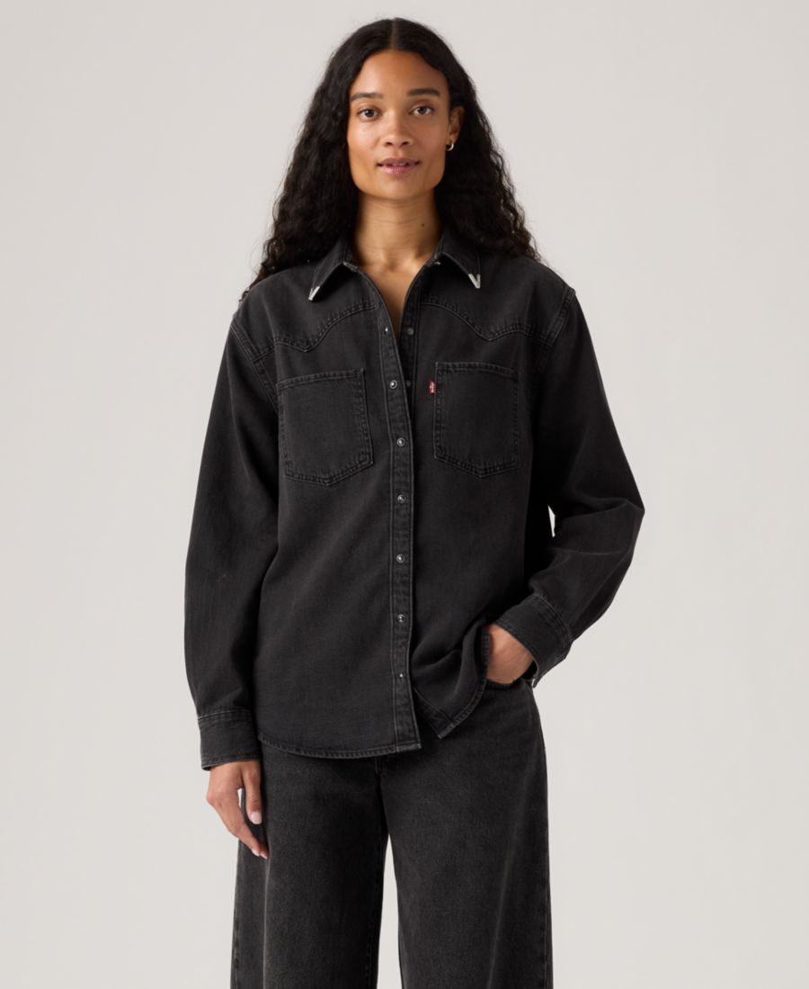 Женская рубашка с длинными рукавами Teodora Western премиум-класса Levi's, Black
Женская рубашка с длинными рукавами Teodora Western премиум-класса Levi's, Black