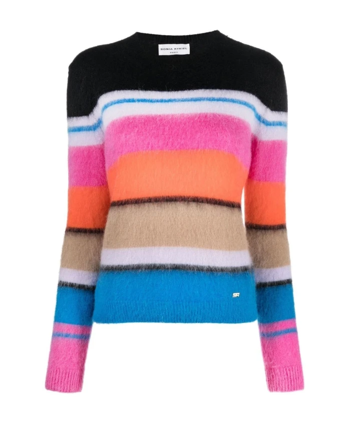 Полосатый мохеровый свитер черного цвета Sonia Rykiel, мультиколор
Полосатый мохеровый свитер черного цвета Sonia Rykiel, мультиколор