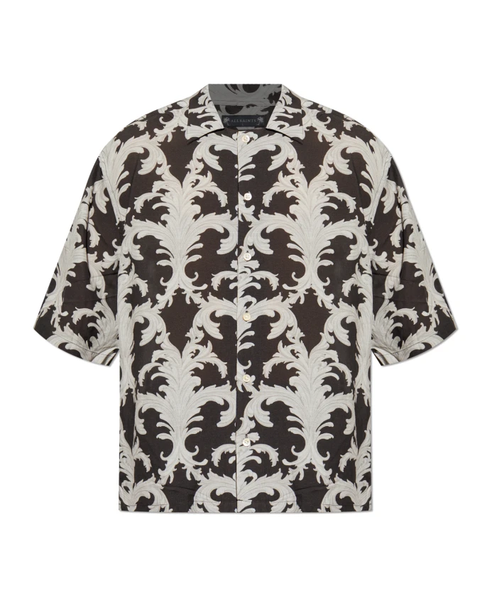 Рубашка с коротким рукавом и узором Allsaints, черный
Рубашка с коротким рукавом и узором Allsaints, черный