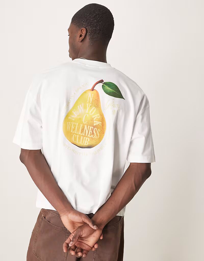 Футболка свободного кроя ASOS DESIGN белого цвета с изображением фруктов
Футболка свободного кроя ASOS DESIGN белого цвета с изображением фруктов