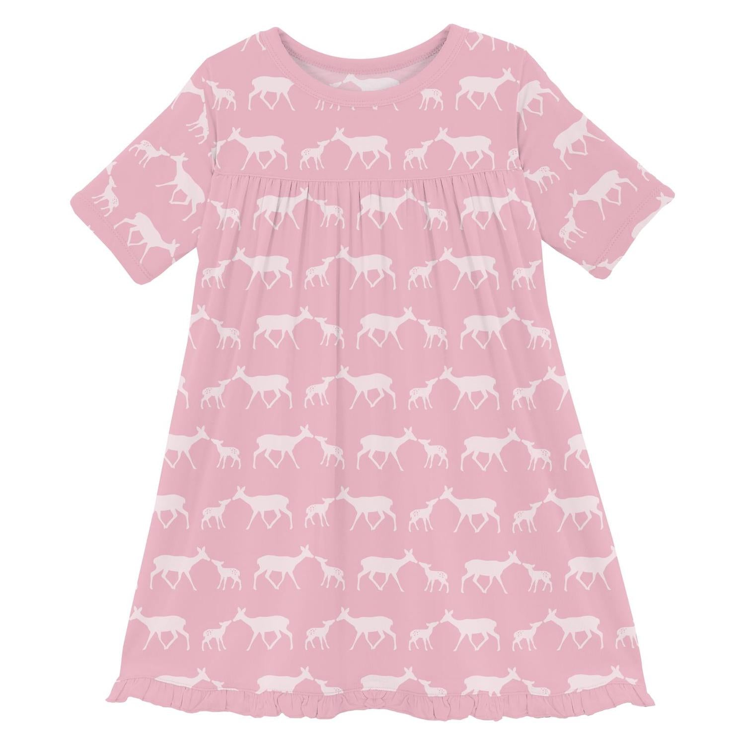 Классическое платье-колокол с короткими рукавами для девочки в розовом цвете KICKEE
Классическое платье-колокол с короткими рукавами для девочки в розовом цвете KICKEE