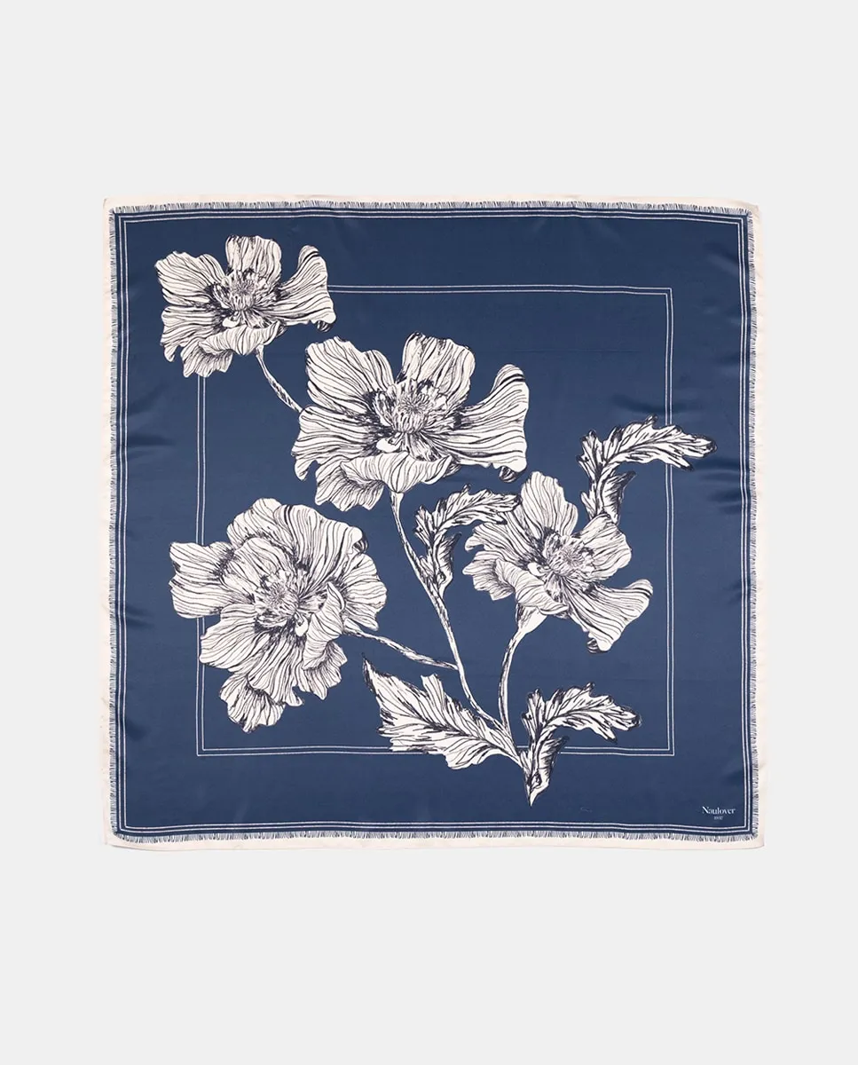 Женский платок с центральным цветочным принтом Naulover, синий
Женский платок с центральным цветочным принтом Naulover, синий