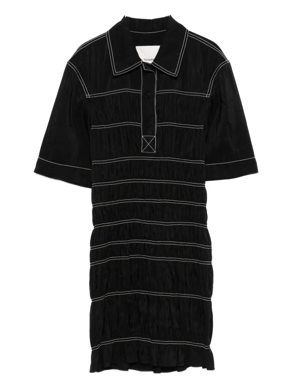 Платье со сборками Nanushka, черный
Платье со сборками Nanushka, черный