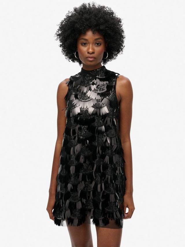 Платье а-силуэта с бахромой и блестками Superdry, черный
Платье а-силуэта с бахромой и блестками Superdry, черный