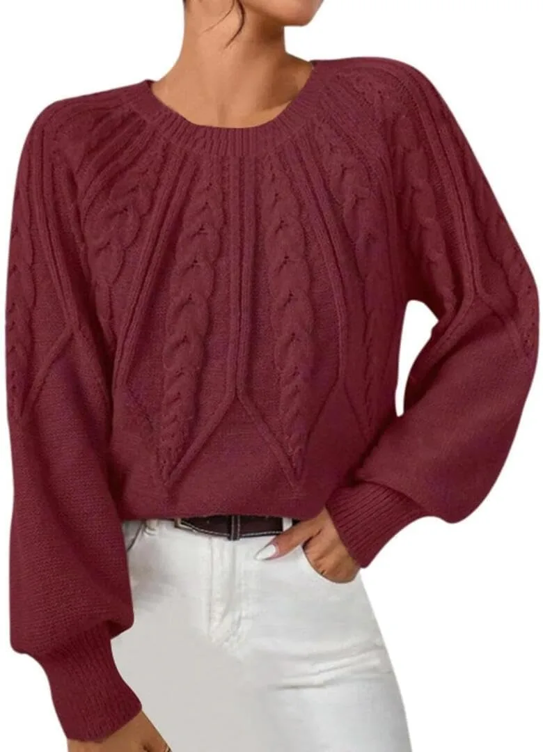 FMCHICO женский свитер с длинным рукавом, свободный воротник-экипаж, вязаный
FMCHICO женский свитер с длинным рукавом, свободный воротник-экипаж, вязаный