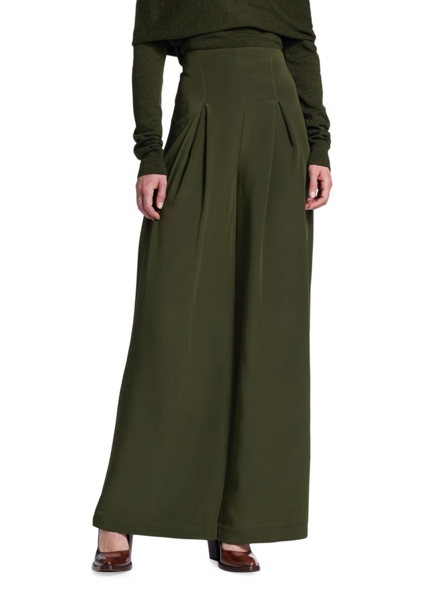 Плиссированные очень широкие брюки Co, зеленый
Плиссированные очень широкие брюки Co, зеленый