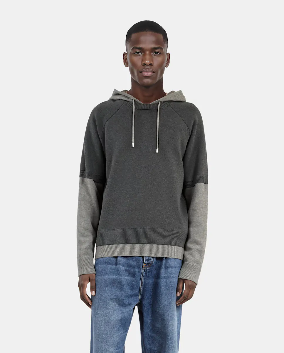Мужской свитер с эффектом 2 в 1 и капюшоном The Kooples, серый
Мужской свитер с эффектом 2 в 1 и капюшоном The Kooples, серый