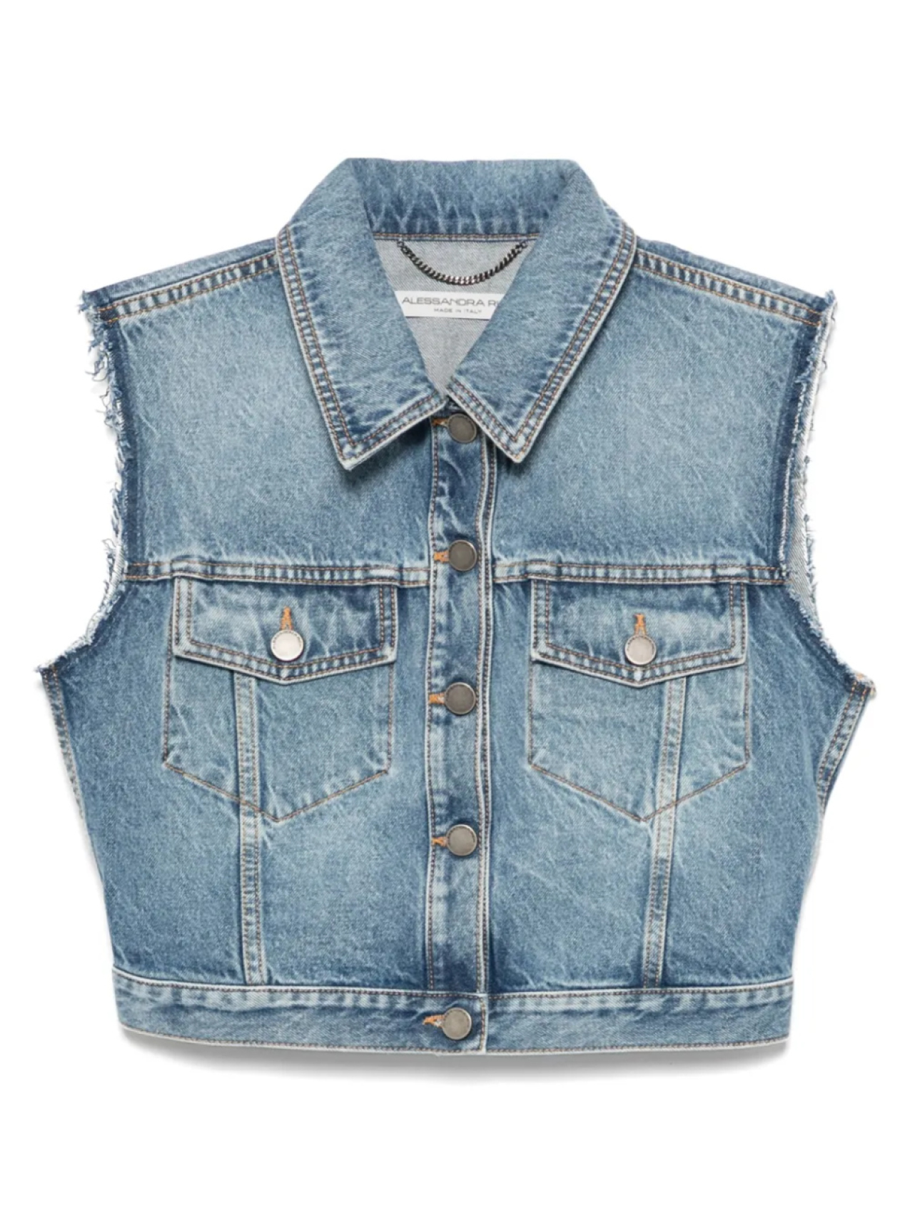 Alessandra Rich укороченный жилет, синий 
Alessandra Rich укороченный жилет, синий