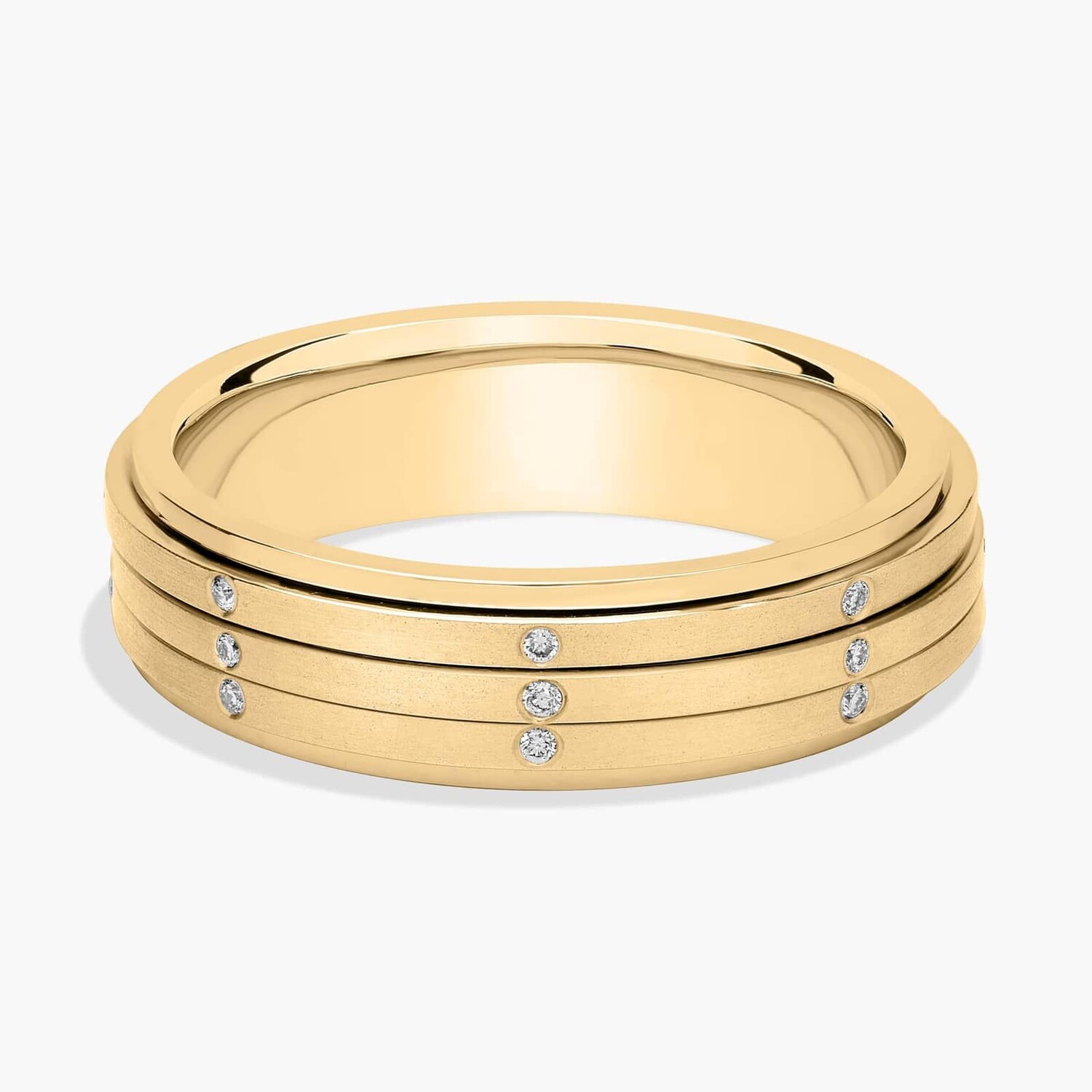 Обручальное кольцо с тройным вращением из 18-каратного желтого золота (6 мм, 1/4 карата) Blue Nile
Обручальное кольцо с тройным вращением из 18-каратного желтого золота (6 мм, 1/4 карата) Blue Nile