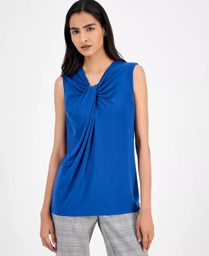Женская блузка без рукавов с закруткой спереди Kasper, синий
Женская блузка без рукавов с закруткой спереди Kasper, синий