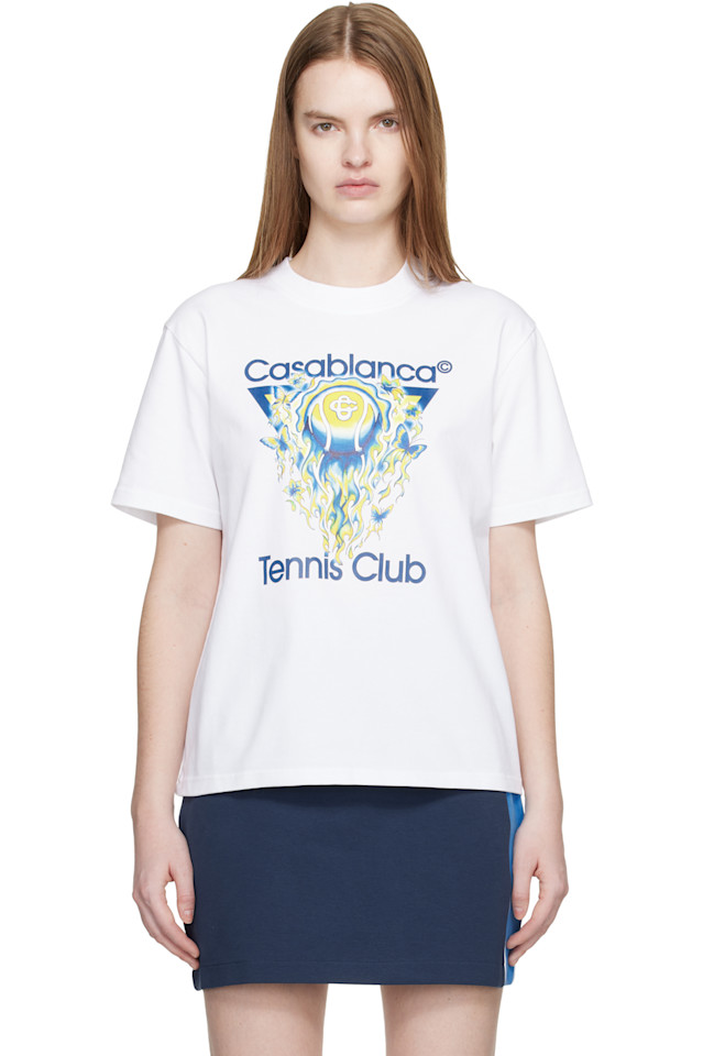 Футболка с коротким рукавом с изображением символики теннисного клуба Casablanca, белый
Футболка с коротким рукавом с изображением символики теннисного клуба Casablanca, белый