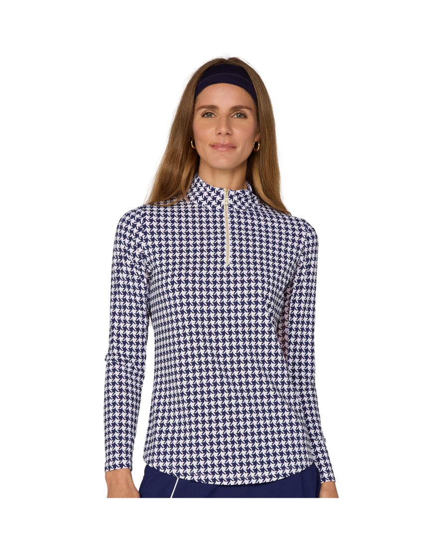 Топ с длинными рукавами и воротником-стойкой от G Lifestyle G Lifestyle Clothing, True navy houndstooth
Топ с длинными рукавами и воротником-стойкой от G Lifestyle G Lifestyle Clothing, True navy houndstooth