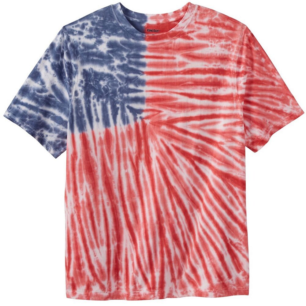 Мужская большая и высокая легкая футболка с круглым вырезом Kingsize с принтом тай-дай KingSize, цвет American Flag Tie Dye
Мужская большая и высокая легкая футболка с круглым вырезом Kingsize с принтом тай-дай KingSize, цвет American Flag Tie Dye