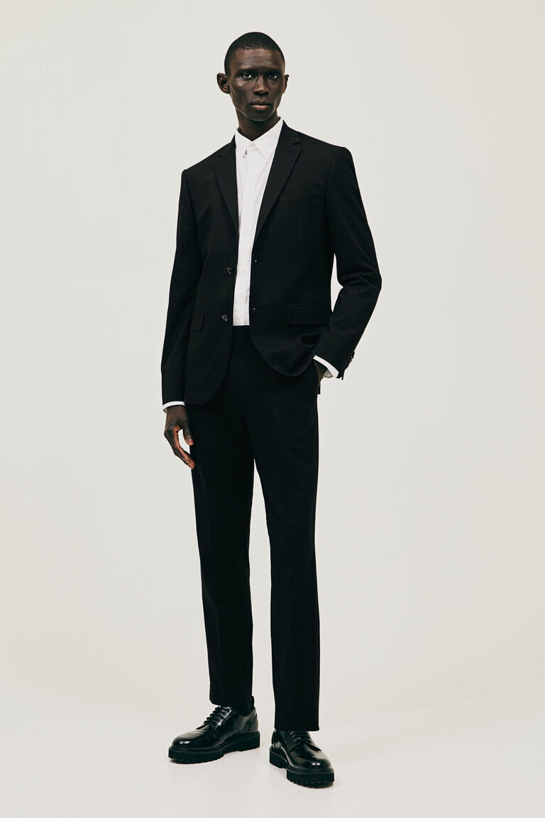 Брюки slim fit suit H&M, черный
Брюки slim fit suit H&M, черный