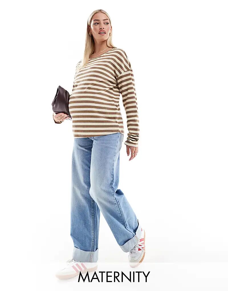 Футболка с длинными рукавами и узором «бретонская полоска» Mamalicious Maternity белого и желтого цветов Mama.licious
Футболка с длинными рукавами и узором «бретонская полоска» Mamalicious Maternity белого и желтого цветов Mama.licious