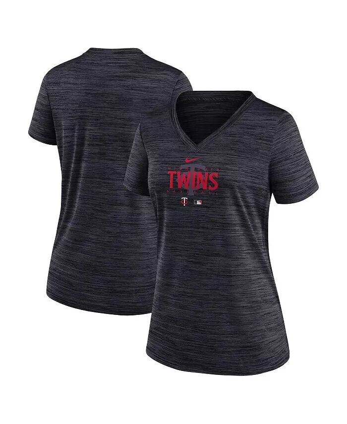 Женская черная футболка Minnesota Twins Authentic Collection Velocity Practice Performance с V-образным вырезом Nike
Женская черная футболка Minnesota Twins Authentic Collection Velocity Practice Performance с V-образным вырезом Nike
