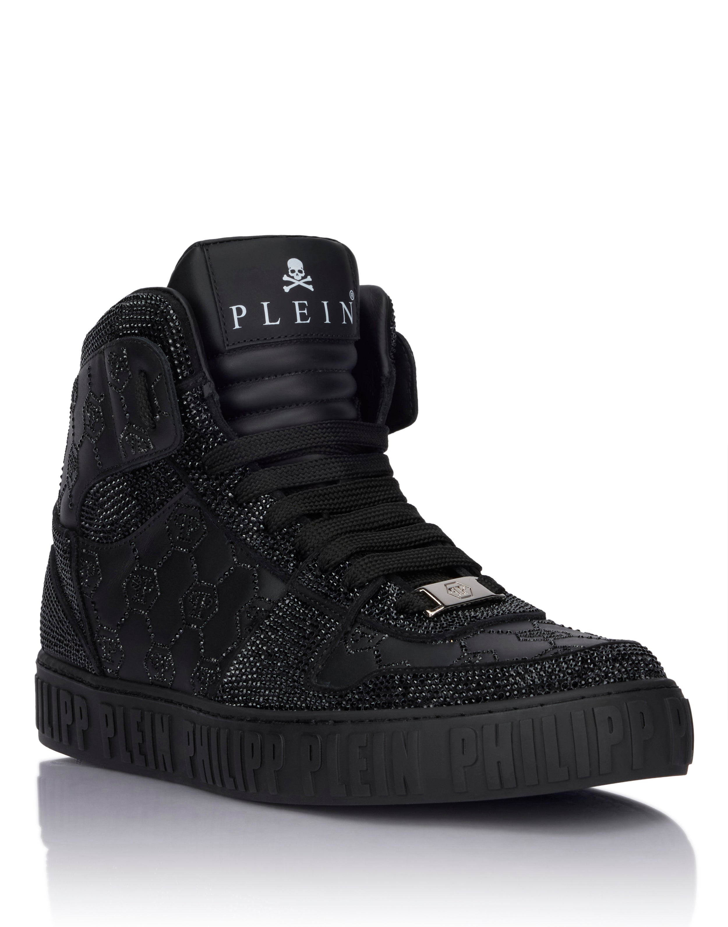 Высокие кроссовки Carson Monogram Strass Philipp Plein, черный/черный
Высокие кроссовки Carson Monogram Strass Philipp Plein, черный/черный