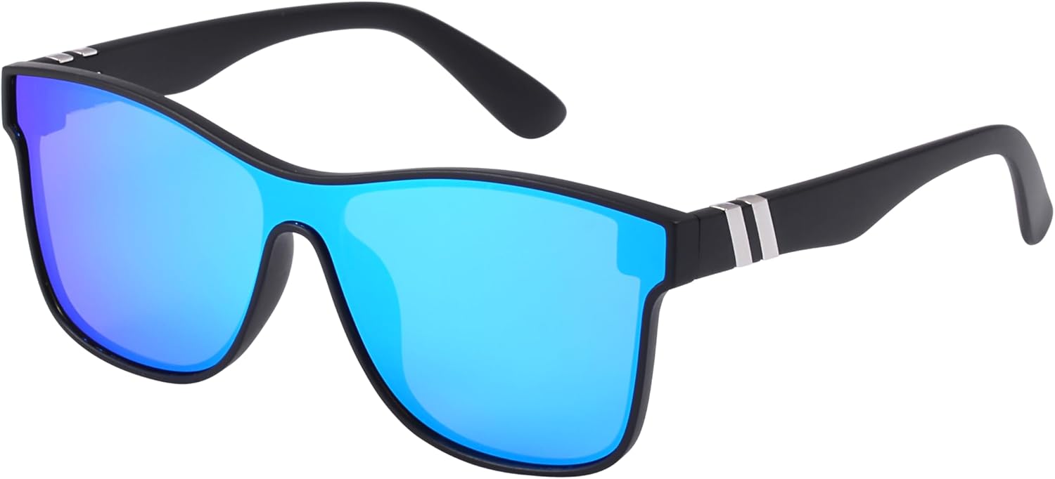 Спортивные солнцезащитные очки Mass Vision 'The Prime Time' для мужчин и женщин – легкие цельные линзы, защита от УФ-излучения, стильный дизайн, Blue Steel - Polarized
Спортивные солнцезащитные очки Mass Vision 'The Prime Time' для мужчин и женщин – легкие цельные линзы, защита от УФ-излучения, стильный дизайн, Blue Steel - Polarized