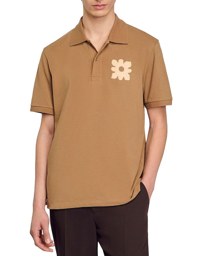 Поло с цветочной аппликацией Sandro, коричневый/бежевый
Поло с цветочной аппликацией Sandro, коричневый/бежевый