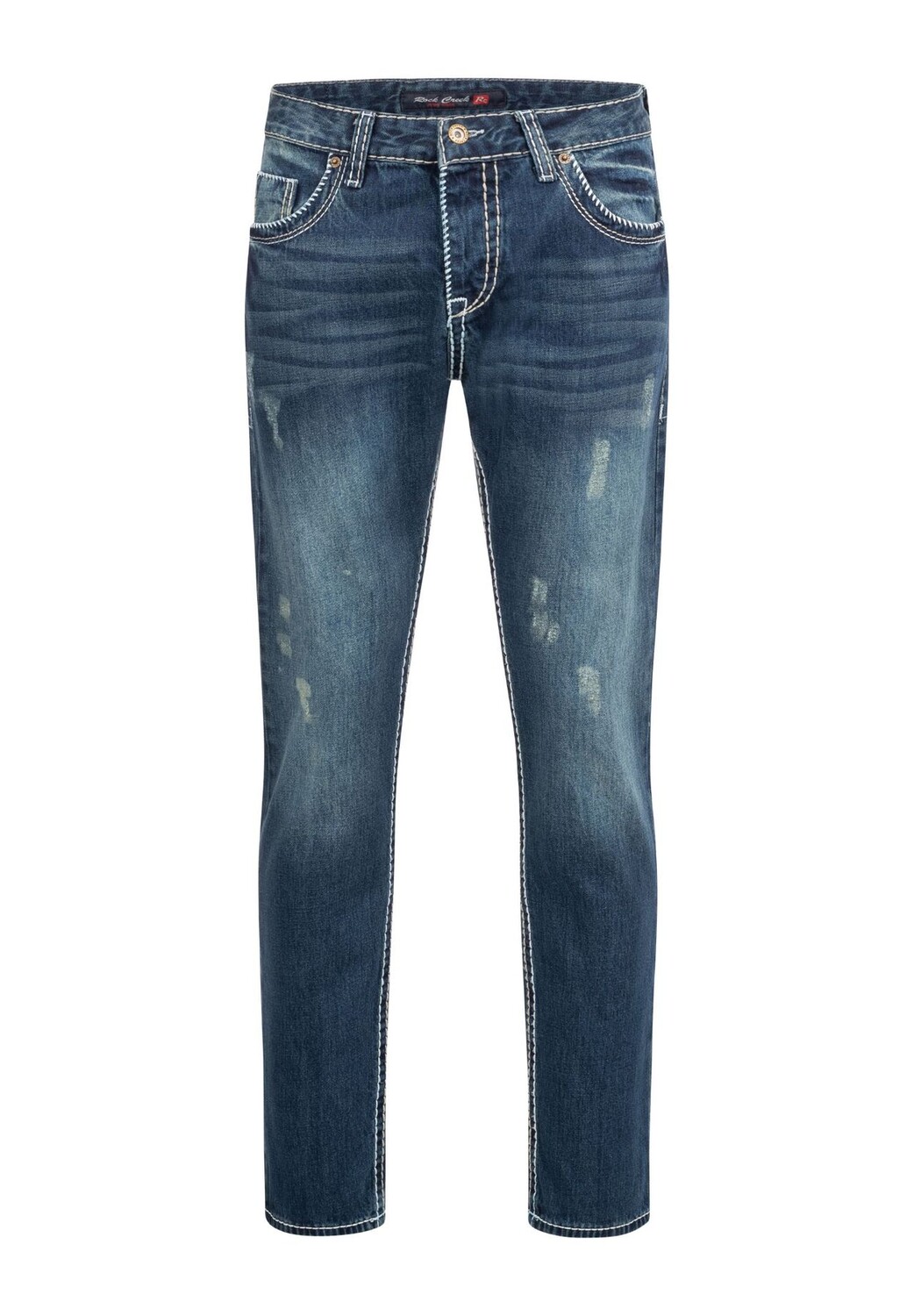 Джинсы комфортного кроя поношенного вида Rock Creek, синий
Джинсы комфортного кроя поношенного вида Rock Creek, синий