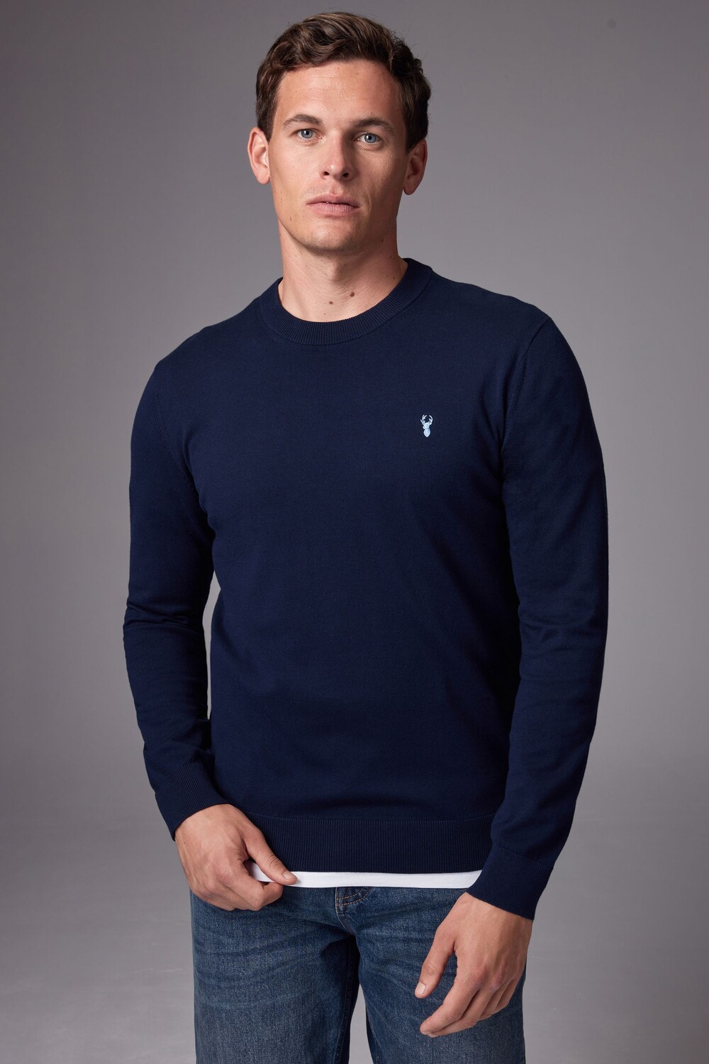 Джемпер прямого кроя из хлопка с высоким содержанием хлопка Next, синий
Джемпер прямого кроя из хлопка с высоким содержанием хлопка Next, синий