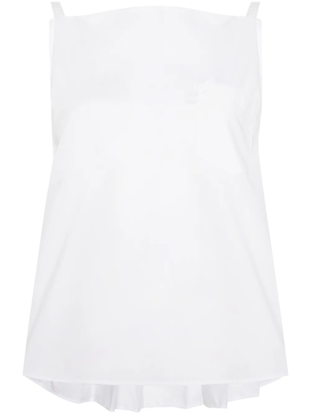 Блузка с асимметричным подолом и складками SACAI, белый
Блузка с асимметричным подолом и складками SACAI, белый