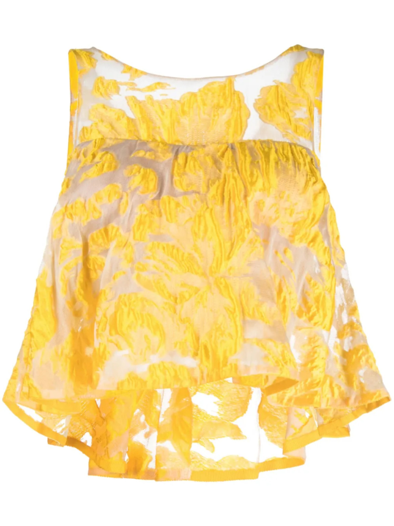 Gemy Maalouf полупрозрачный топ без рукавов, желтый
Gemy Maalouf полупрозрачный топ без рукавов, желтый