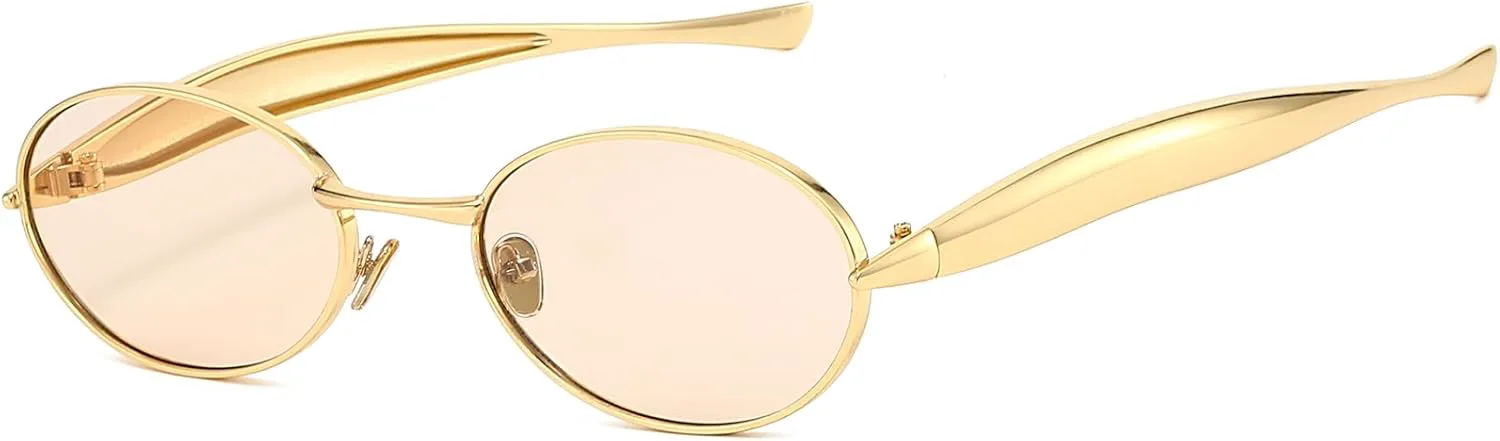 Солнцезащитные очки AIEYEZO в стиле ретро, овальные, для женщин и мужчин, модные, в золотой оправе, в форме сардин, подходят для маленьких лиц, Gold/Champagne
Солнцезащитные очки AIEYEZO в стиле ретро, овальные, для женщин и мужчин, модные, в золотой оправе, в форме сардин, подходят для маленьких лиц, Gold/Champagne