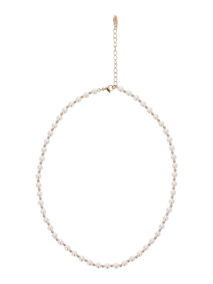 Faina Женское колье из бусин, розовое золото, белое
Faina Женское колье из бусин, розовое золото, белое