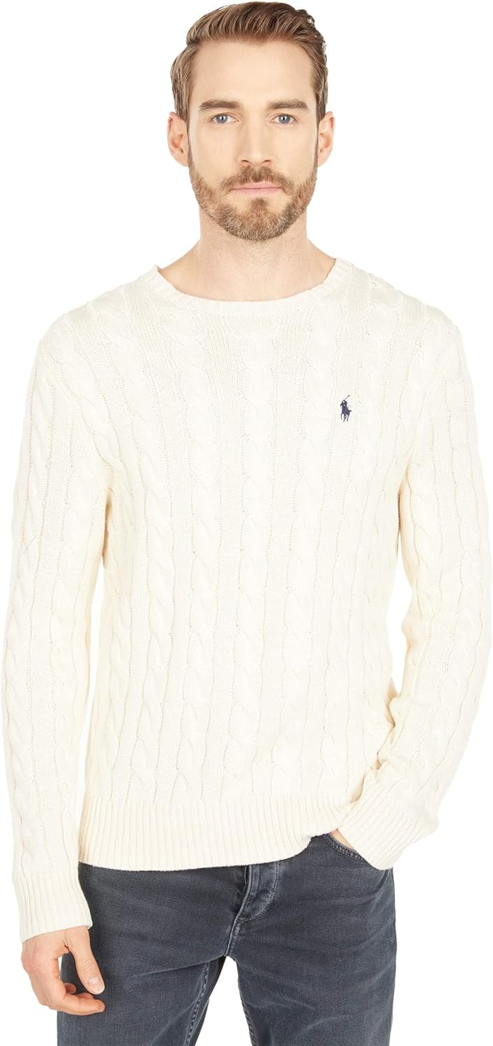 Polo Ralph Lauren мужской свитер из хлопка с косой вязкой, Andover Cream
Polo Ralph Lauren мужской свитер из хлопка с косой вязкой, Andover Cream